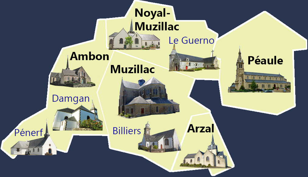 carte du doyenné de Muzillac